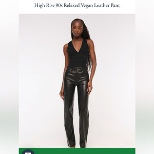 Abercrombie & Fitch High Rise 90s Relaxed Vegan Leather Pant